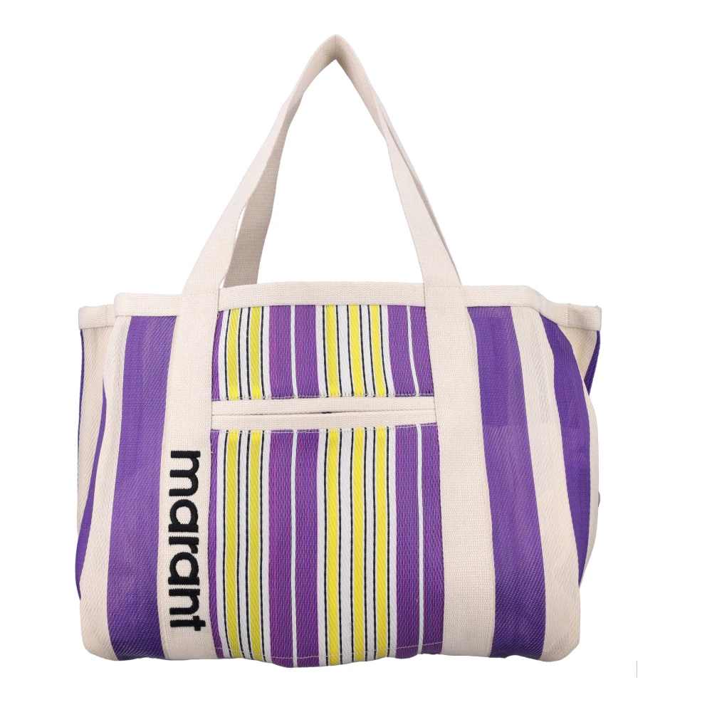 Isabel marant Multicolor Paarse Handtas met Geweven Handvatten Multicolor Dames