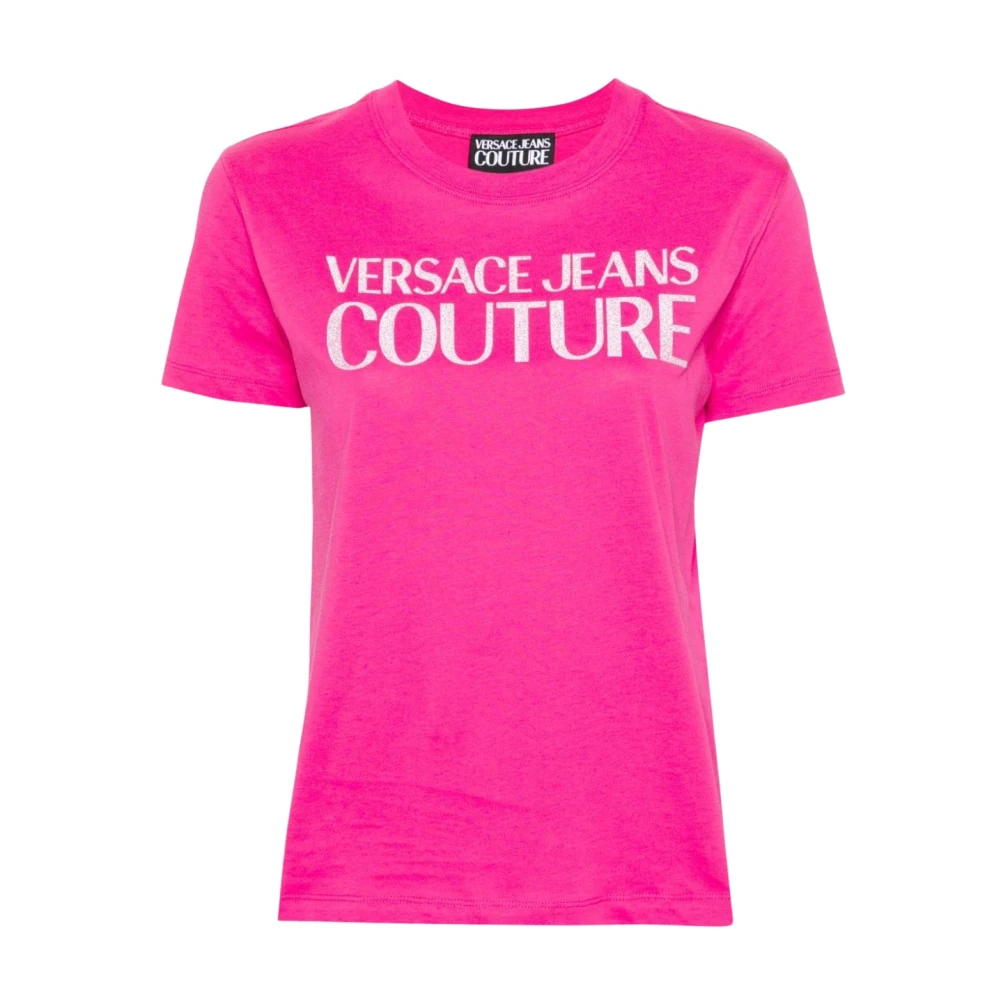 Versace Jeans Couture Iconisch Logo T-shirt Pink Dames