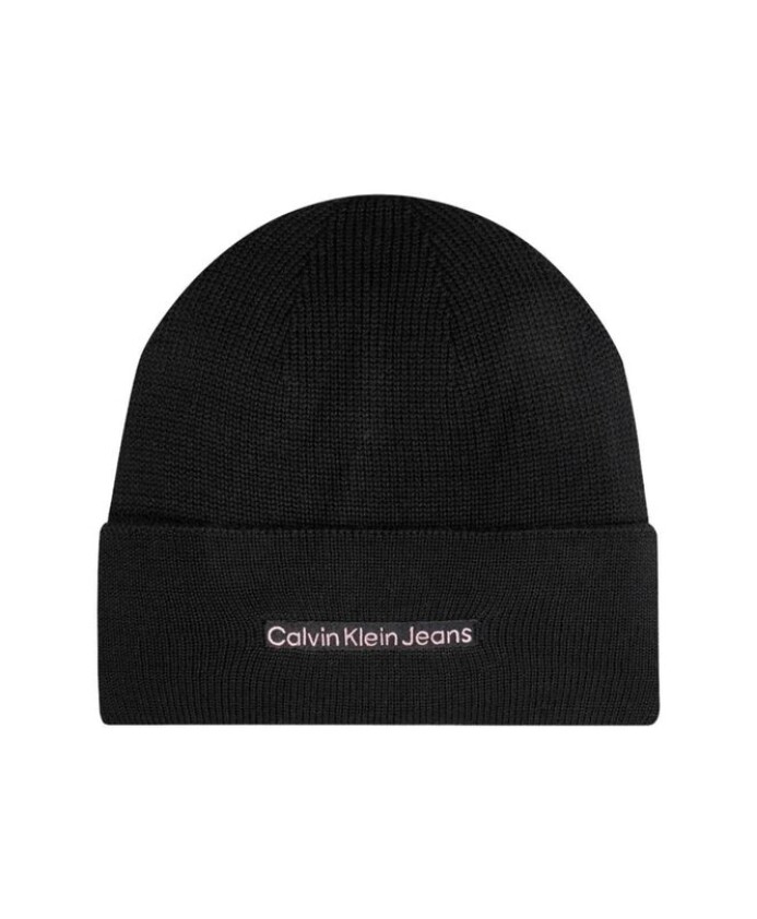 bonnet-beanie-en-coton-noir-brode