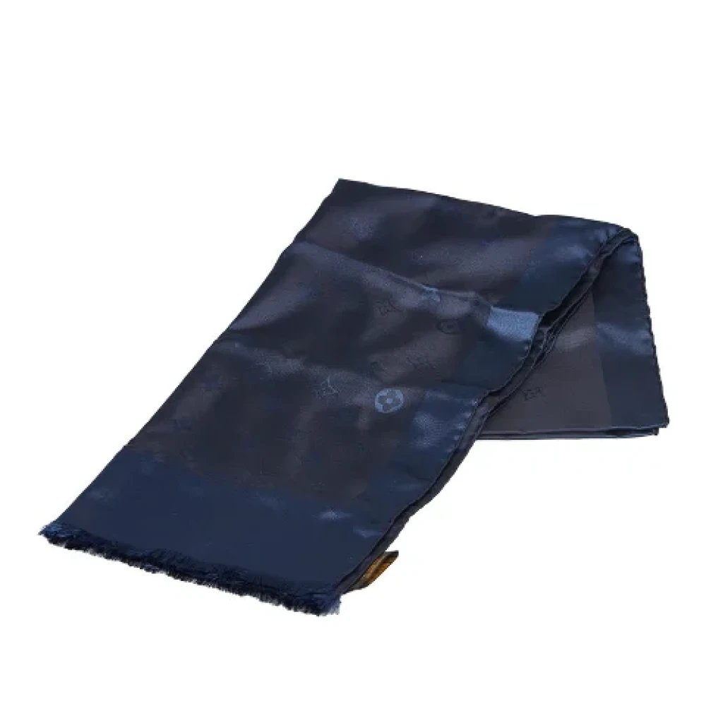 Louis Vuitton Vintage Pre-owned Canvas scarves Blue Dames