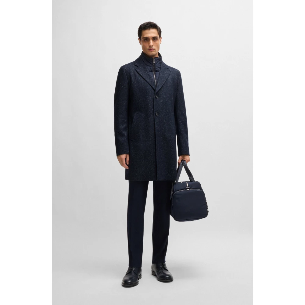 Hugo Boss Stijlvolle Jas voor Mannen Blue Heren
