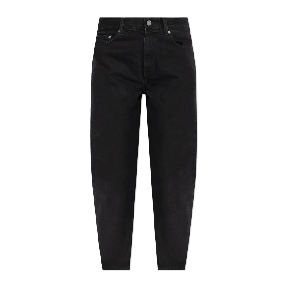 Ganni Jeans met logo Black Dames