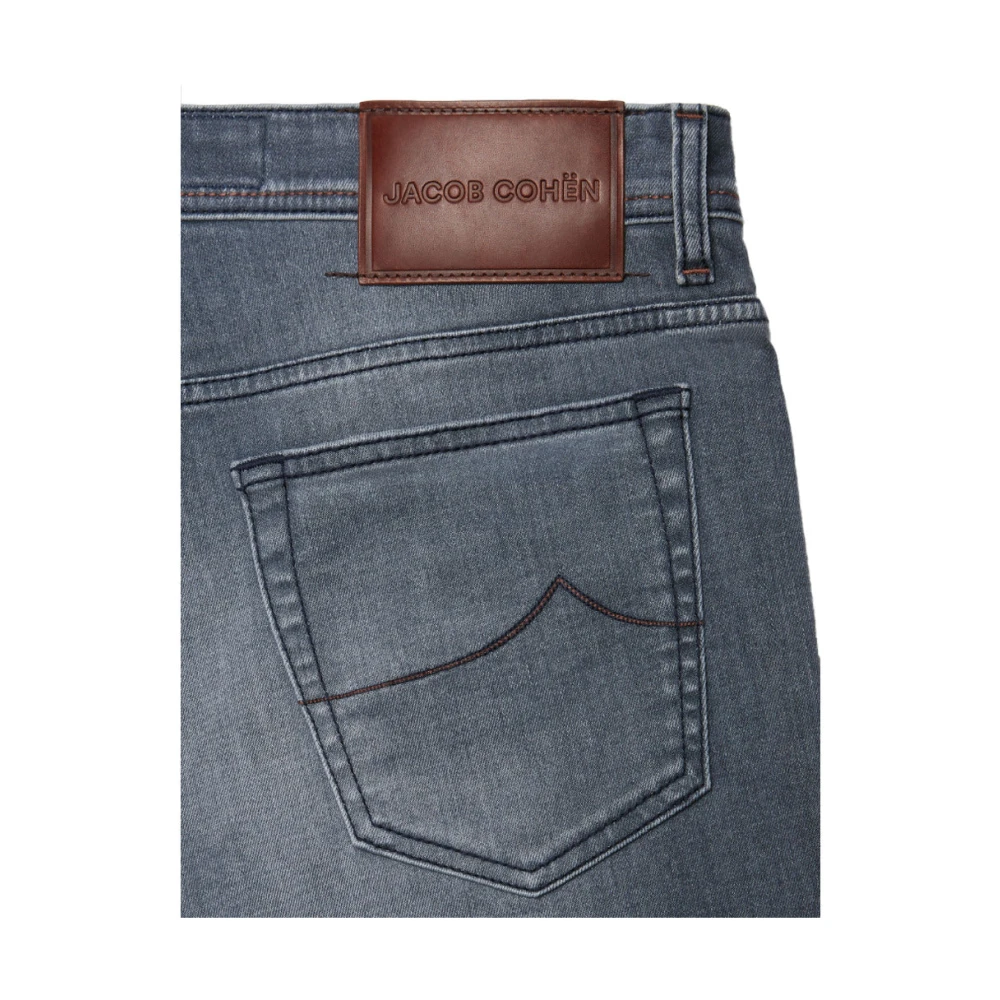 Jacob Cohën Bard Grijze Jeans met Rode Stiksels Blue Heren