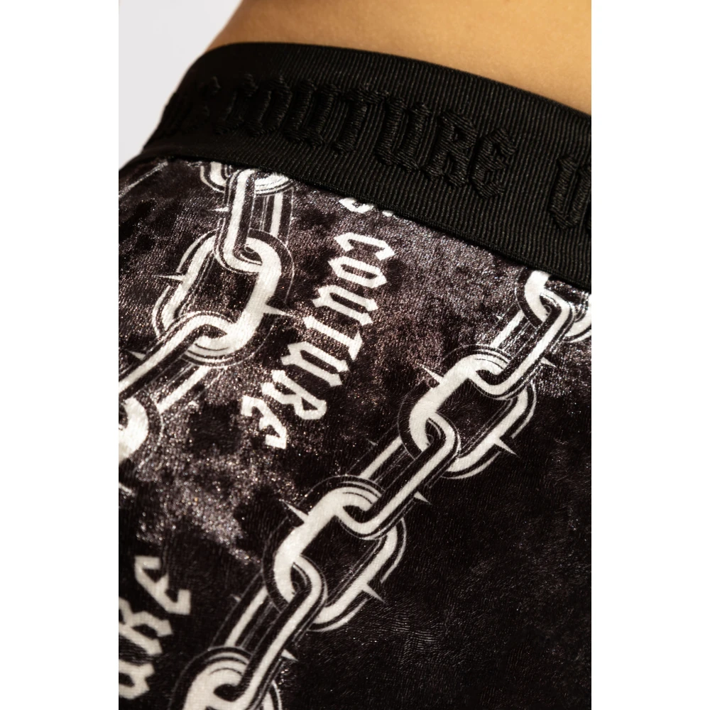 Versace Jeans Couture Broek met patroon Black Dames