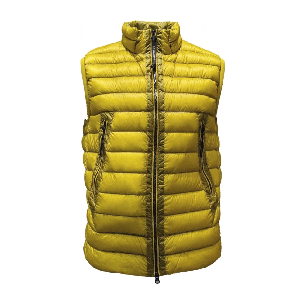 C.p. Company Men's Yellow Down Vest Jacket - Waistcoats - Xl - Jackets
