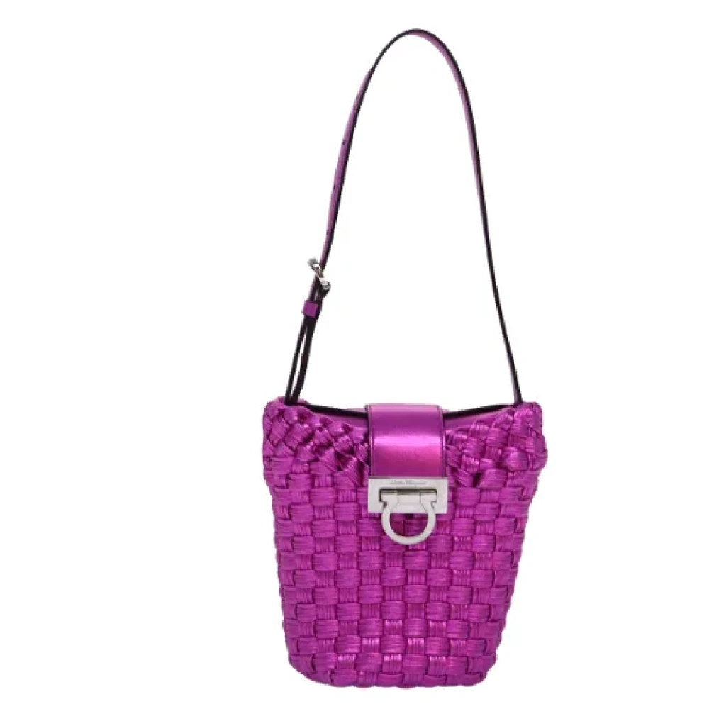 Salvatore Ferragamo Pre-owned Leather shoulder-bags Pink Dames