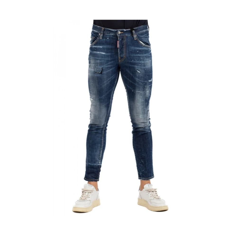 Dsquared2 Skater Model Stretch Katoenen Jeans Blue Heren