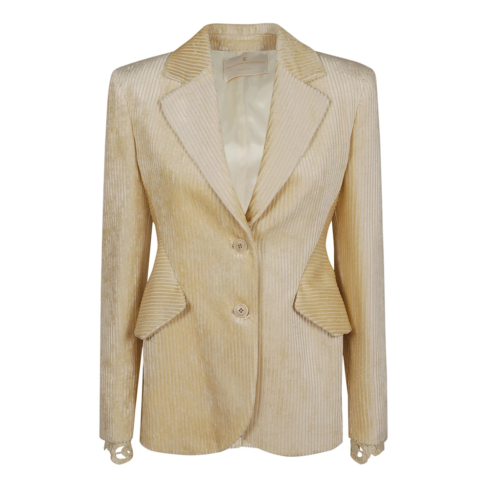 Ermanno Scervino Witte Jas voor Vrouwen Aw24 Yellow Dames