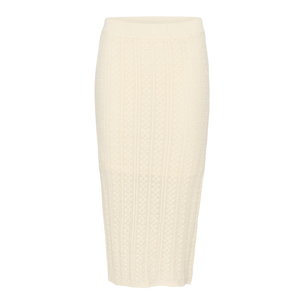 Saint Tropez Elastische Taille Rok Ice Beige Dames