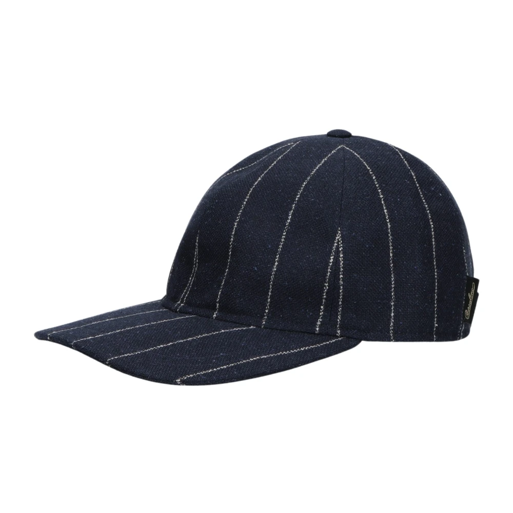 Borsalino Unisex Blue Versatile Baseball Cap With Flag Detail