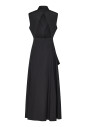 black-a-line-flare-midi-dress