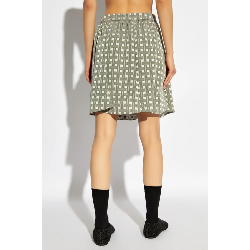 Kenzo Geruite patroon rok Gray Dames