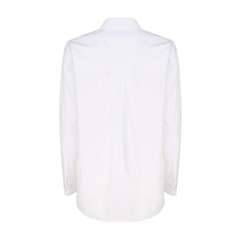pinko Klassieke Witte Overhemd met Geborduurd Logo White Dames