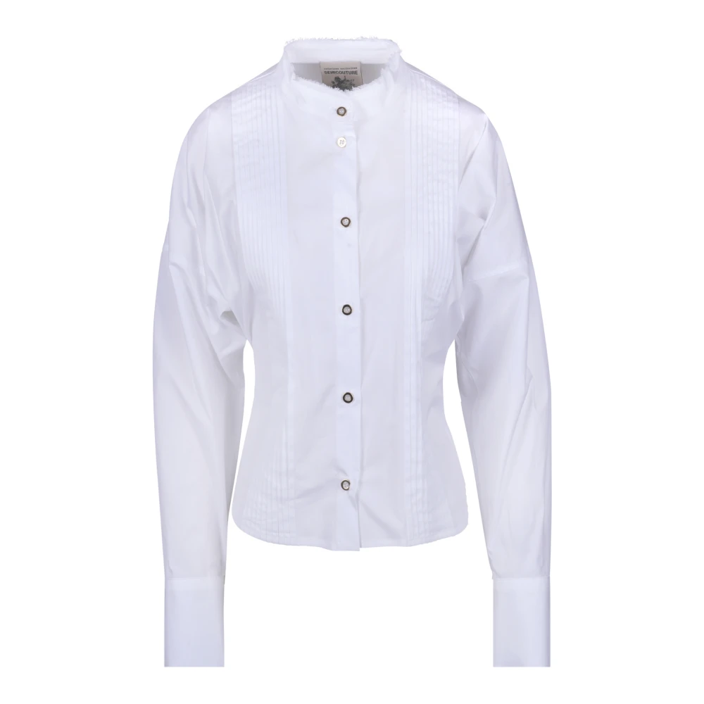 Semicouture Women's White Camicia Delicia - Shirts - L - Blouses & Shirts