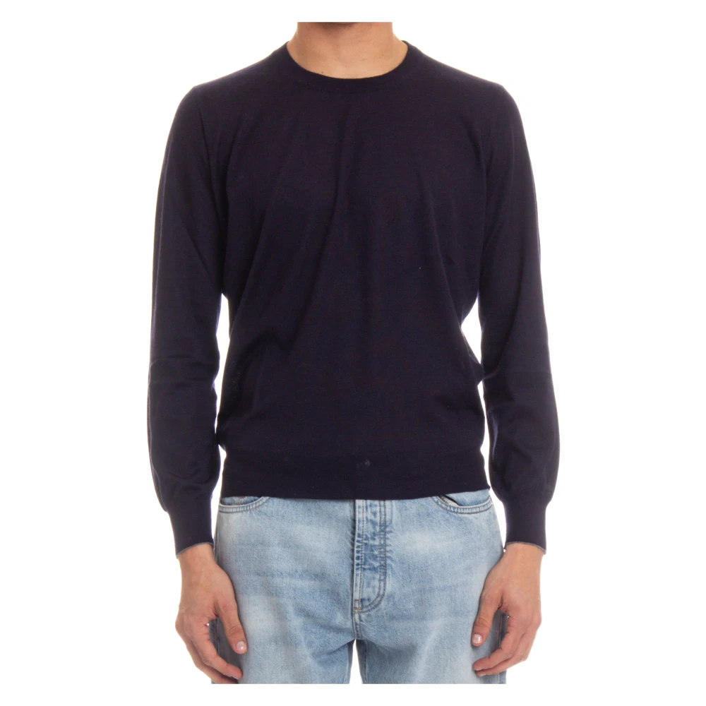 BRUNELLO CUCINELLI Blauwe Sweaters voor Mannen Blue Heren