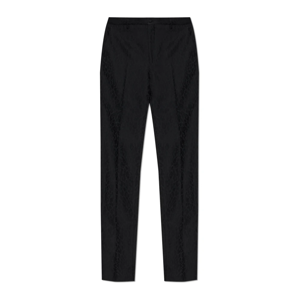 Etro Mannelijk Zwart Broeken Heren, L, Katoen, Crisp Crease Broeken