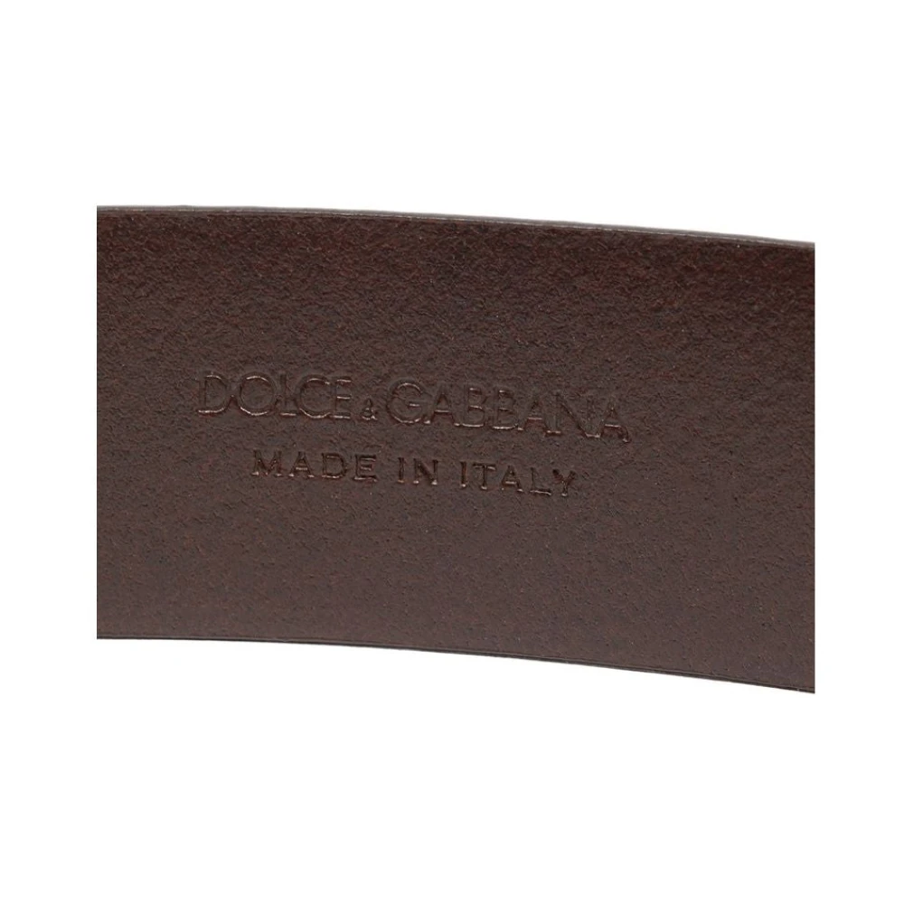 Dolce & Gabbana Bruine Leren Riem Brown Heren