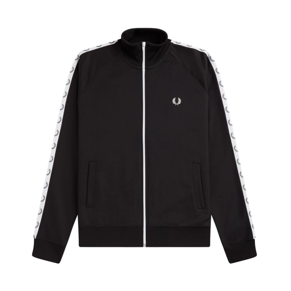 Fred Perry Taped Track Jacket Black Heren