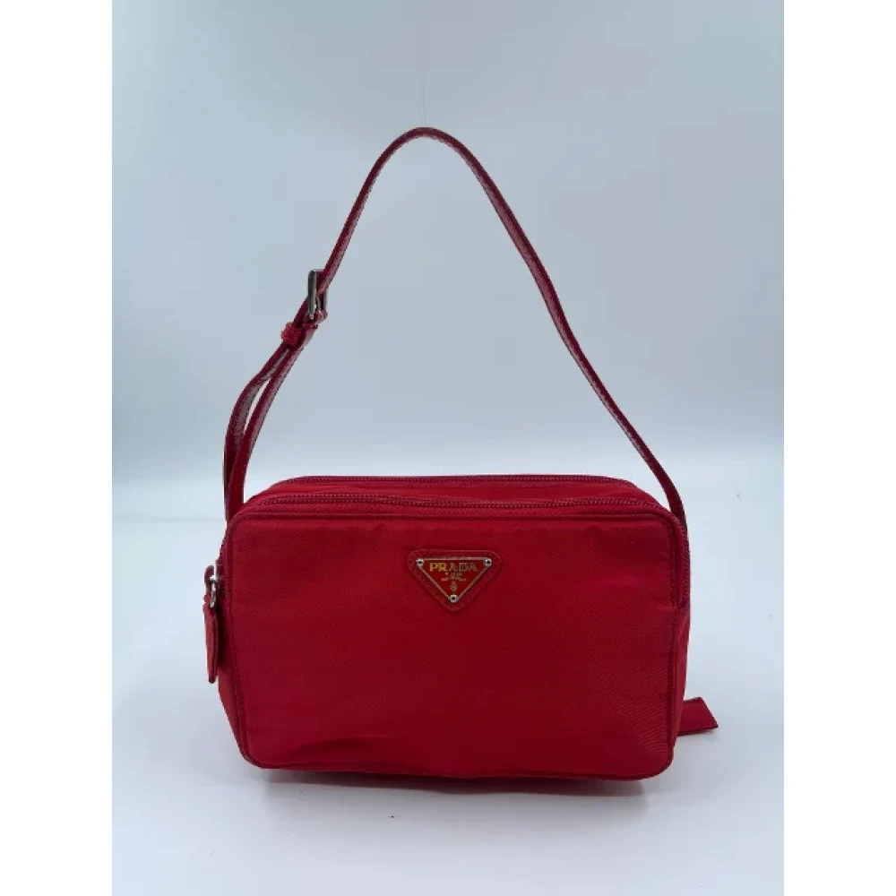 Prada Vintage Pre-owned Nylon handbags Red Dames