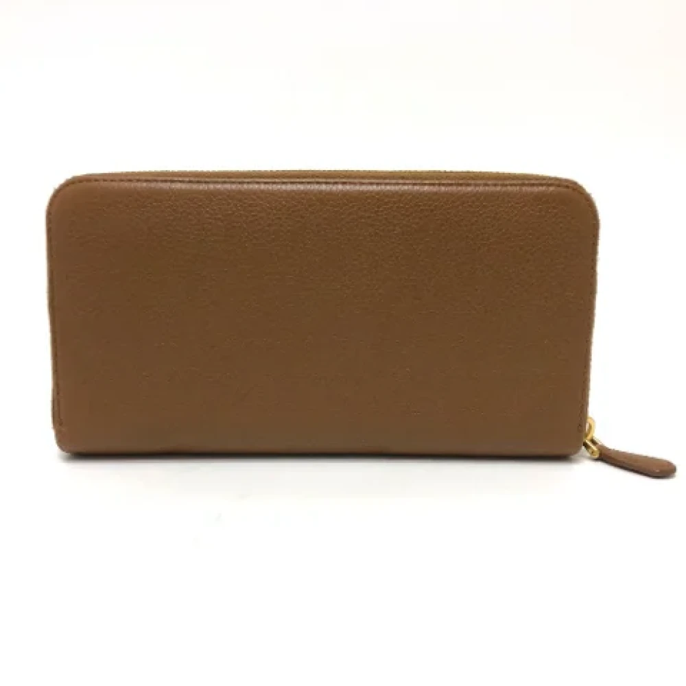 Prada Vintage Pre-owned Leather wallets Brown Dames