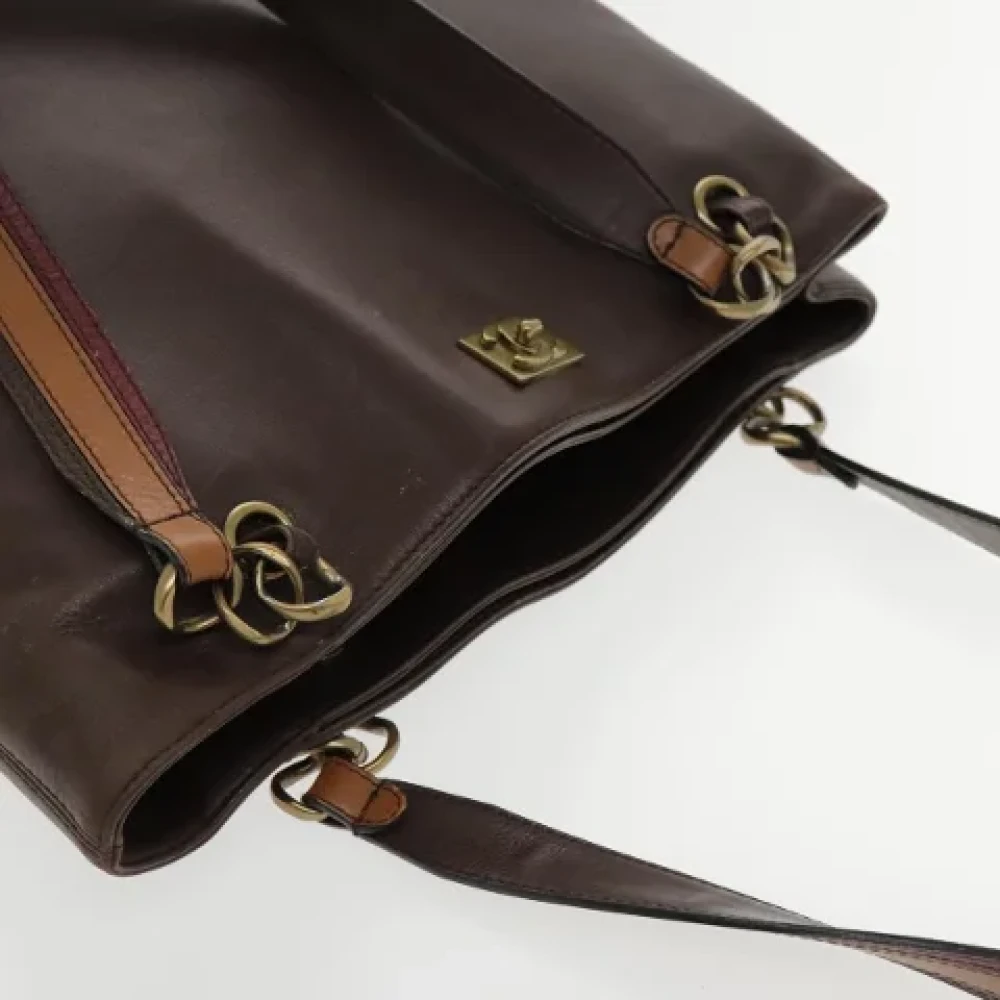 Chanel Vintage Pre-owned Leather chanel-bags Brown Dames