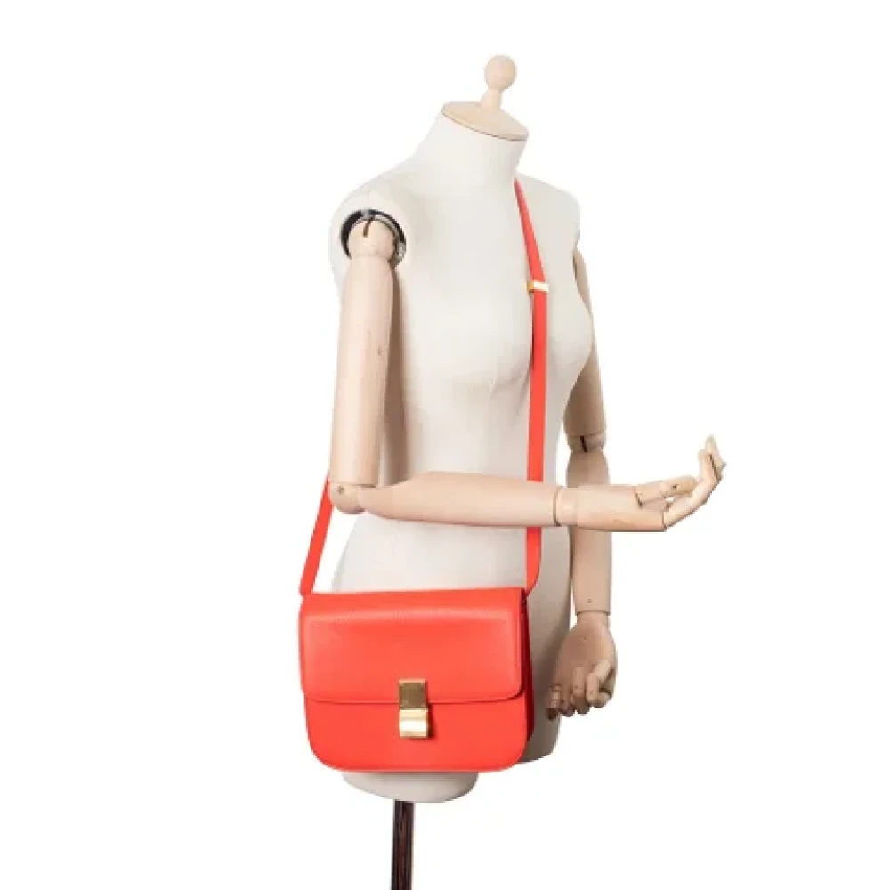 Celine Vintage Pre-owned Leather celine-bags Red Dames
