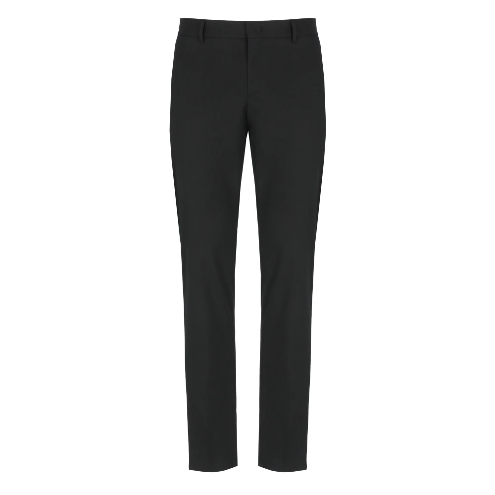 Pt Torino Men's Black Cotton Tailored Trousers