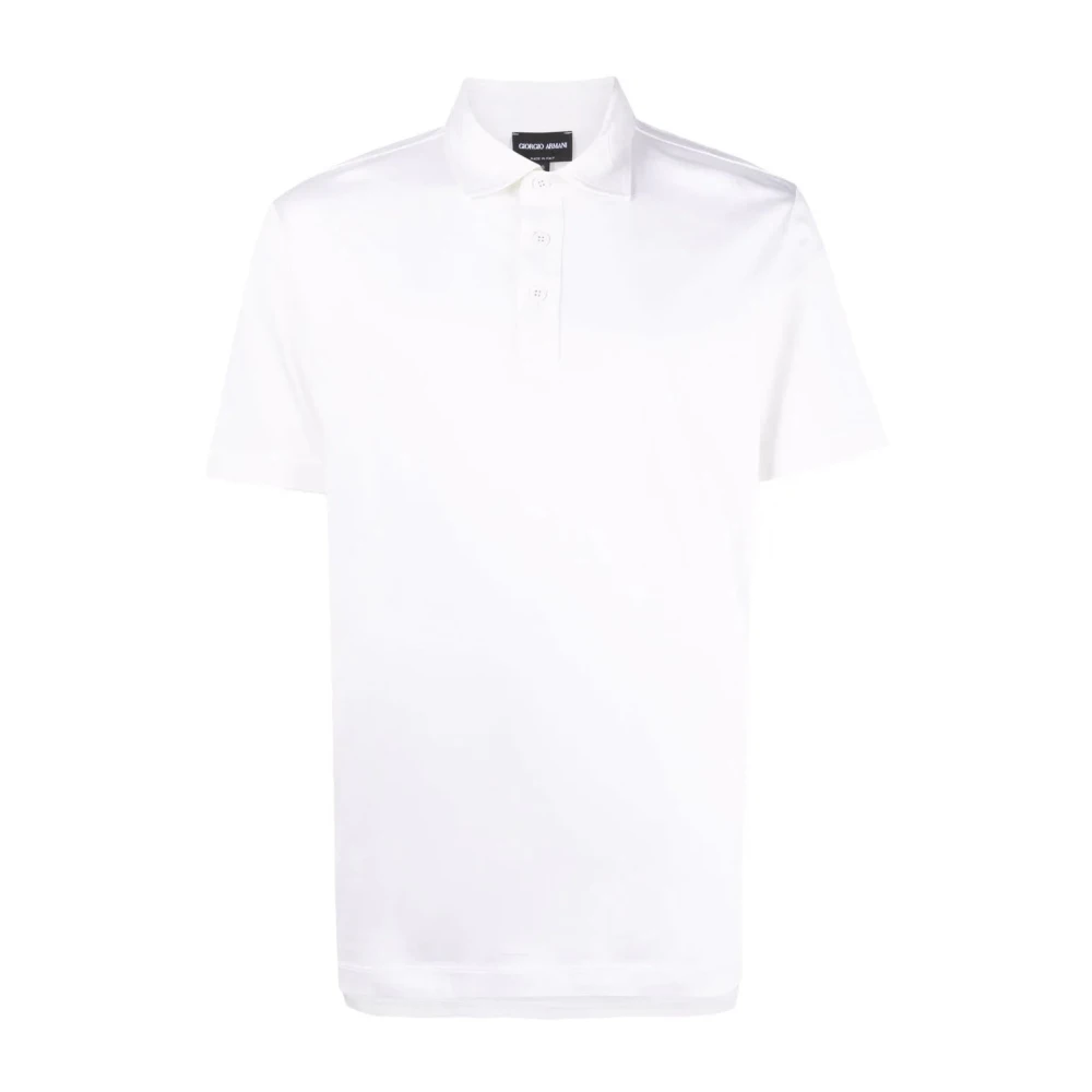 Giorgio Armani Elegante Witte Polo Shirt White Heren