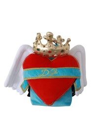 DG Red Blue Heart Wings DG Crown School Rucksack