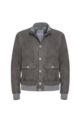 Suede Polo Jacket