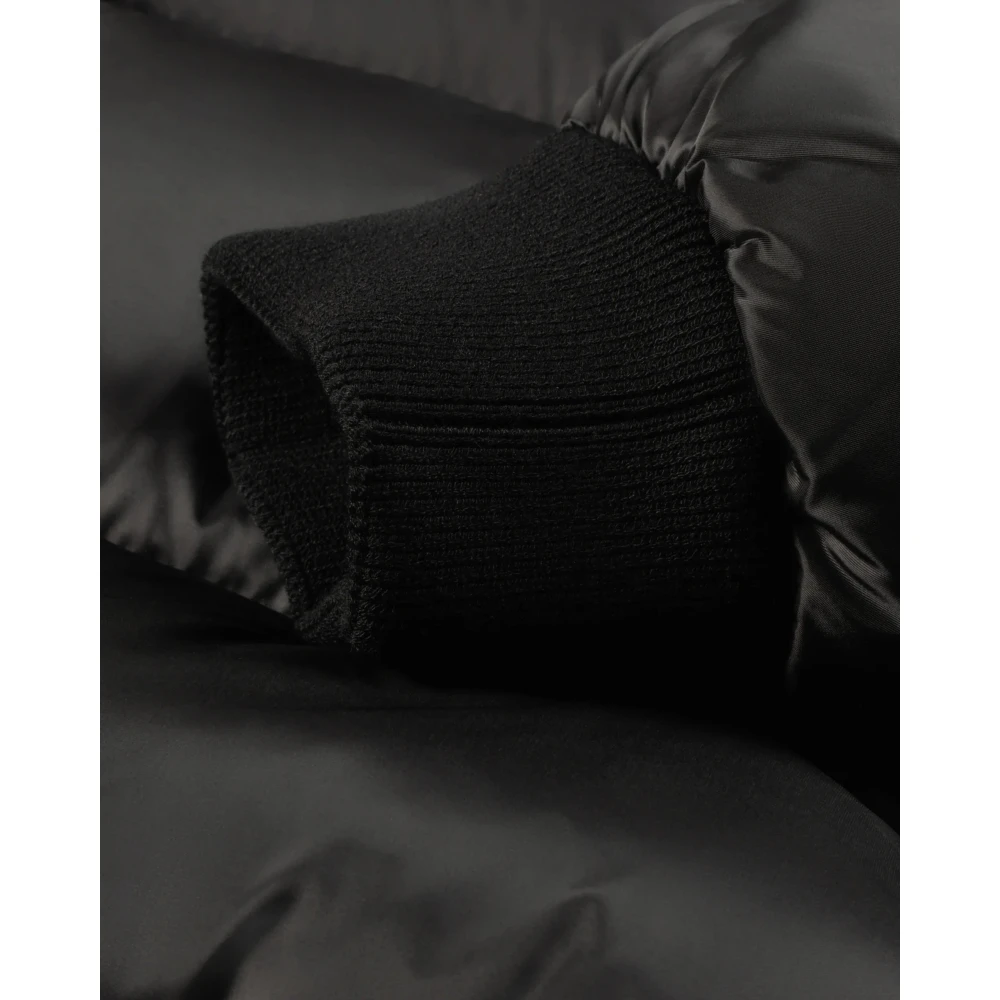 Moorer Luxe Eiderdown Sherling Trim Bomberjack Black Heren