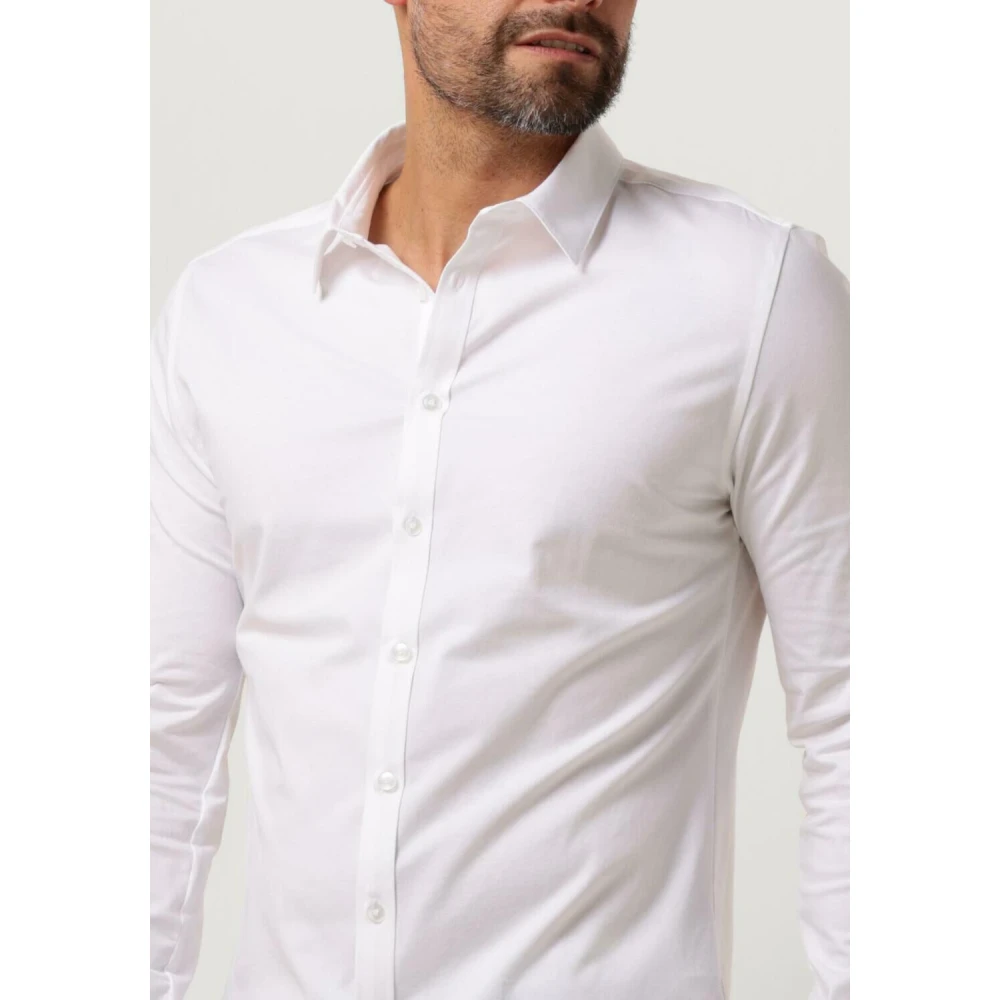 Pure Path Casual Jersey Basis Shirt White Heren