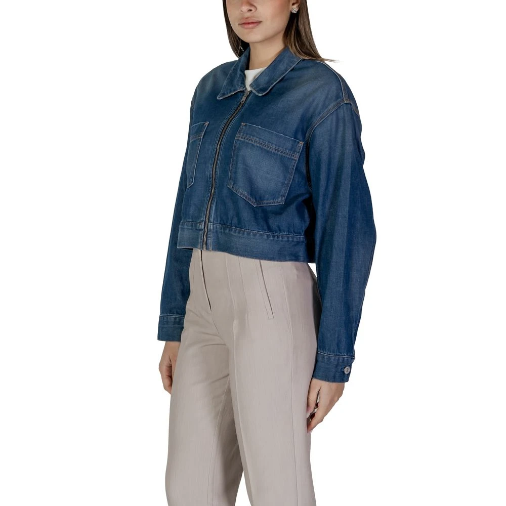 Replay Blauwe Katoenen Jas & Mantel Collectie Blue Dames