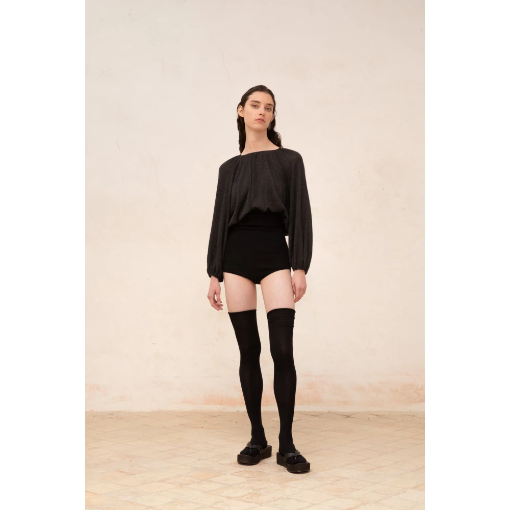Cortana Hoge Taille Cashmere Culotte Black Dames
