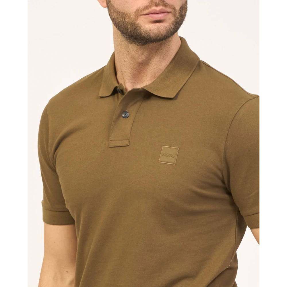 Boss Bruine Polo Passenger Korte Mouw Shirt Brown Heren