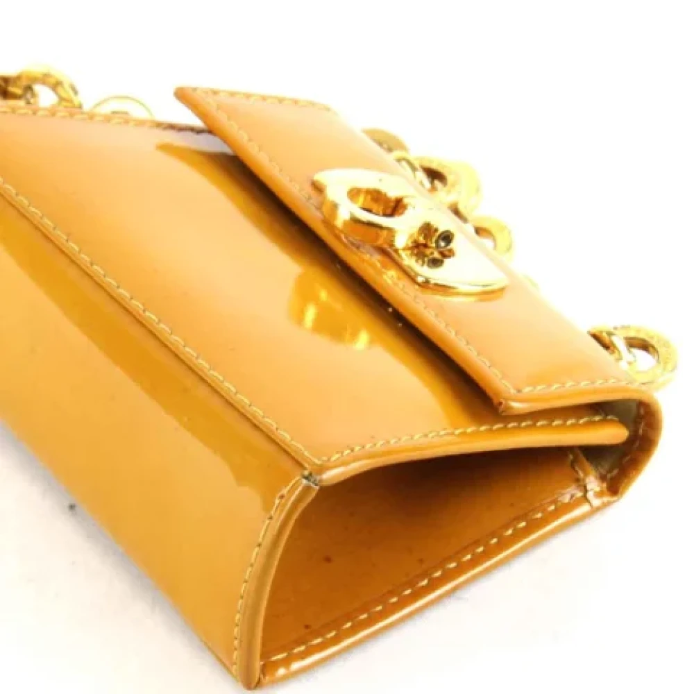 Salvatore Ferragamo Pre-owned Fabric shoulder-bags Orange Dames