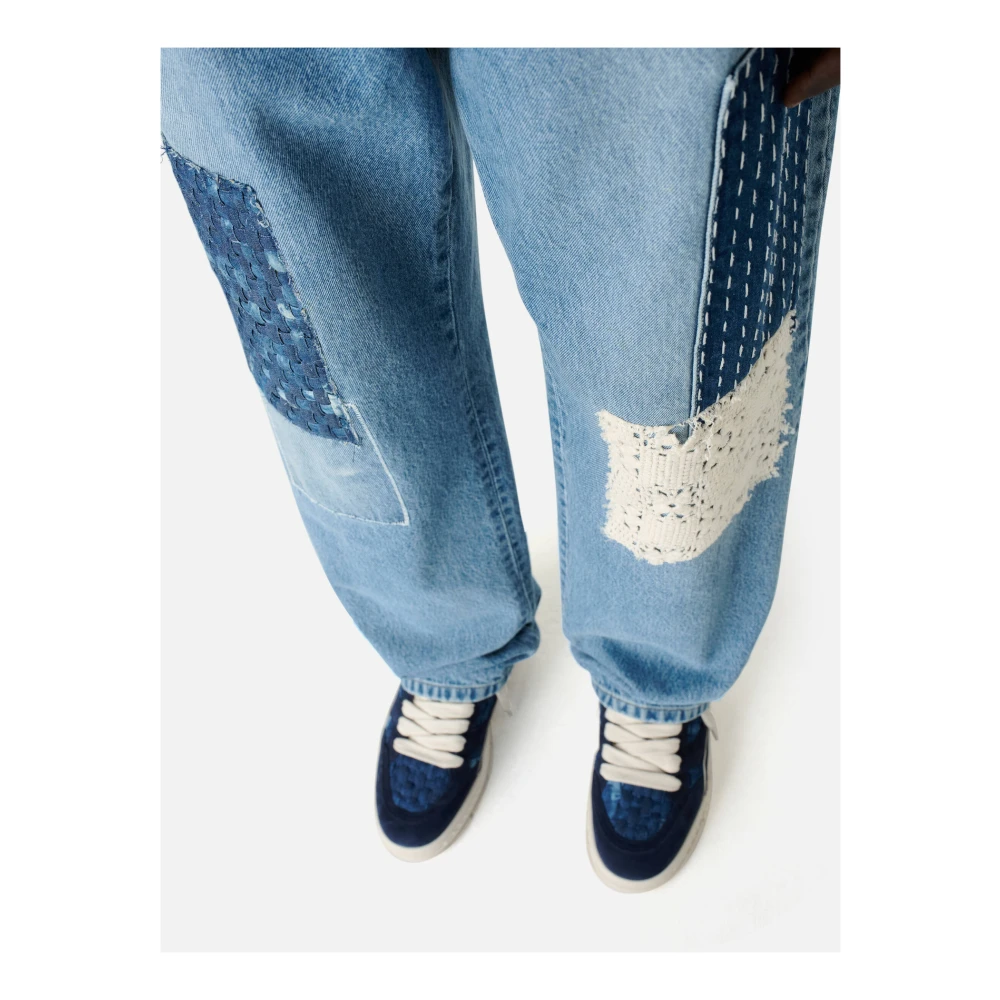 Axel Arigato Patchwork Relaxed Jeans Blue Heren