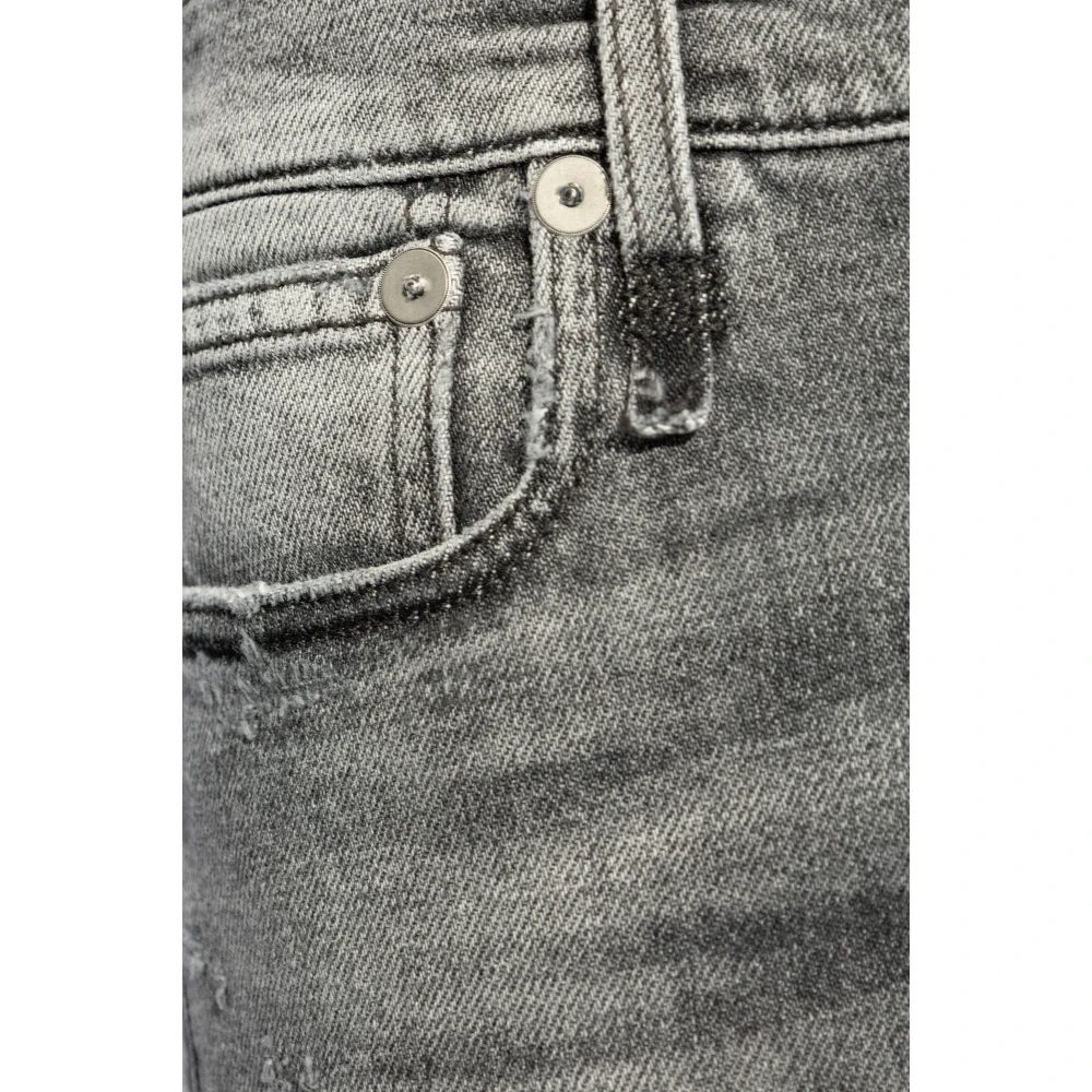 R13 Vintage Effect Jeans Gray Dames