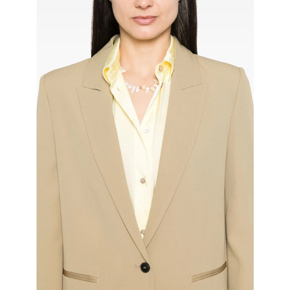 Forte Satin Regular Jas Beige Dames