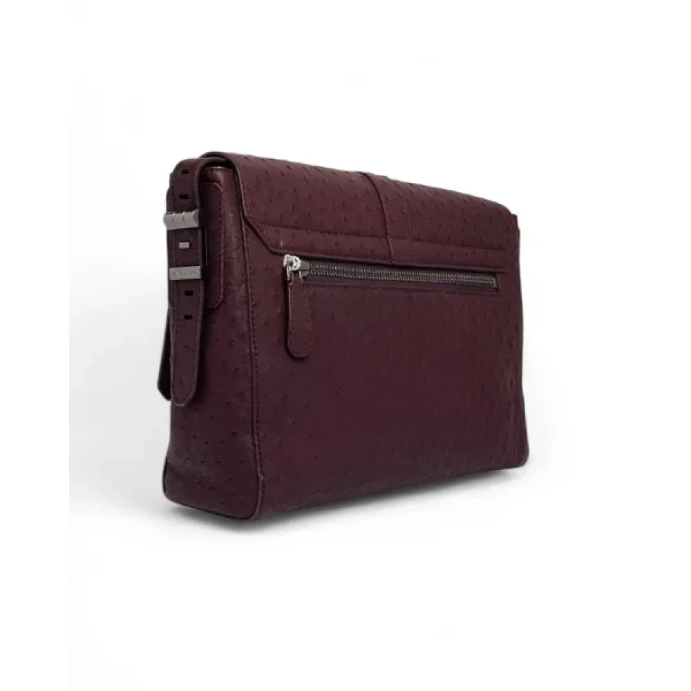 Bvlgari Vintage Pre-owned Leather crossbody-bags Purple Dames