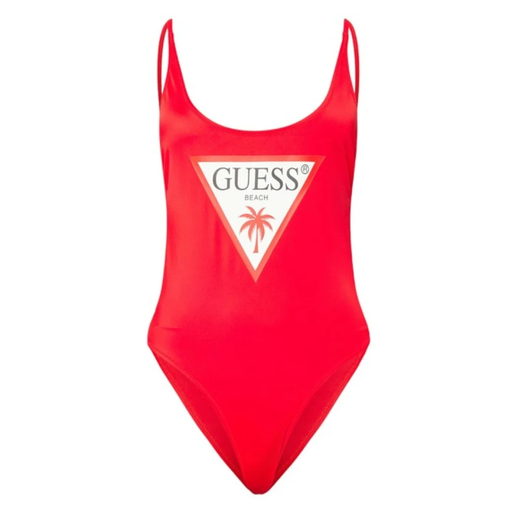 Guess Stijlvol One Piece Kostuum voor Vrouwen Red Dames