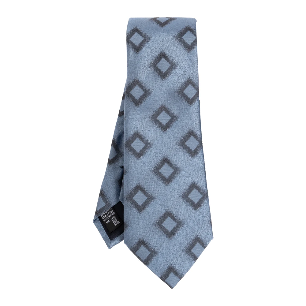 Giorgio Armani Mannelijk Blauw Accessoires Heren, One Size, Zijde Das