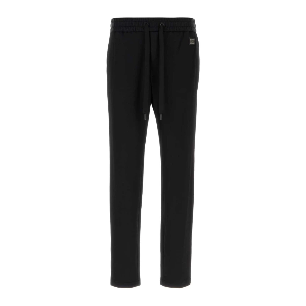 Dolce & Gabbana Zwarte Jersey Joggers Black Heren