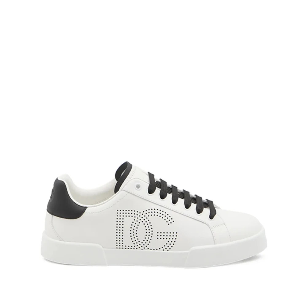 Dolce & Gabbana Low-Top Sneakers Bianco/Nero Heren Schoenen Wit