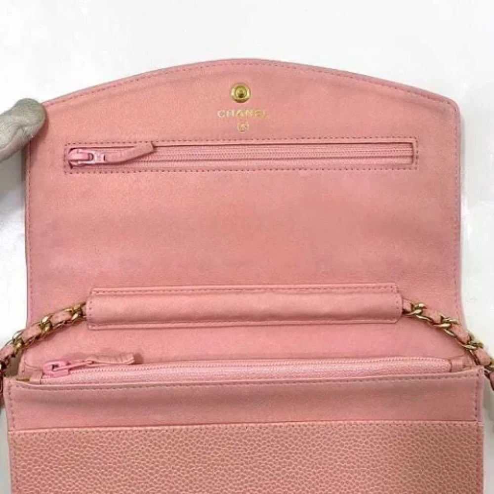 Chanel Vintage Pre-owned Leather chanel-bags Pink Dames