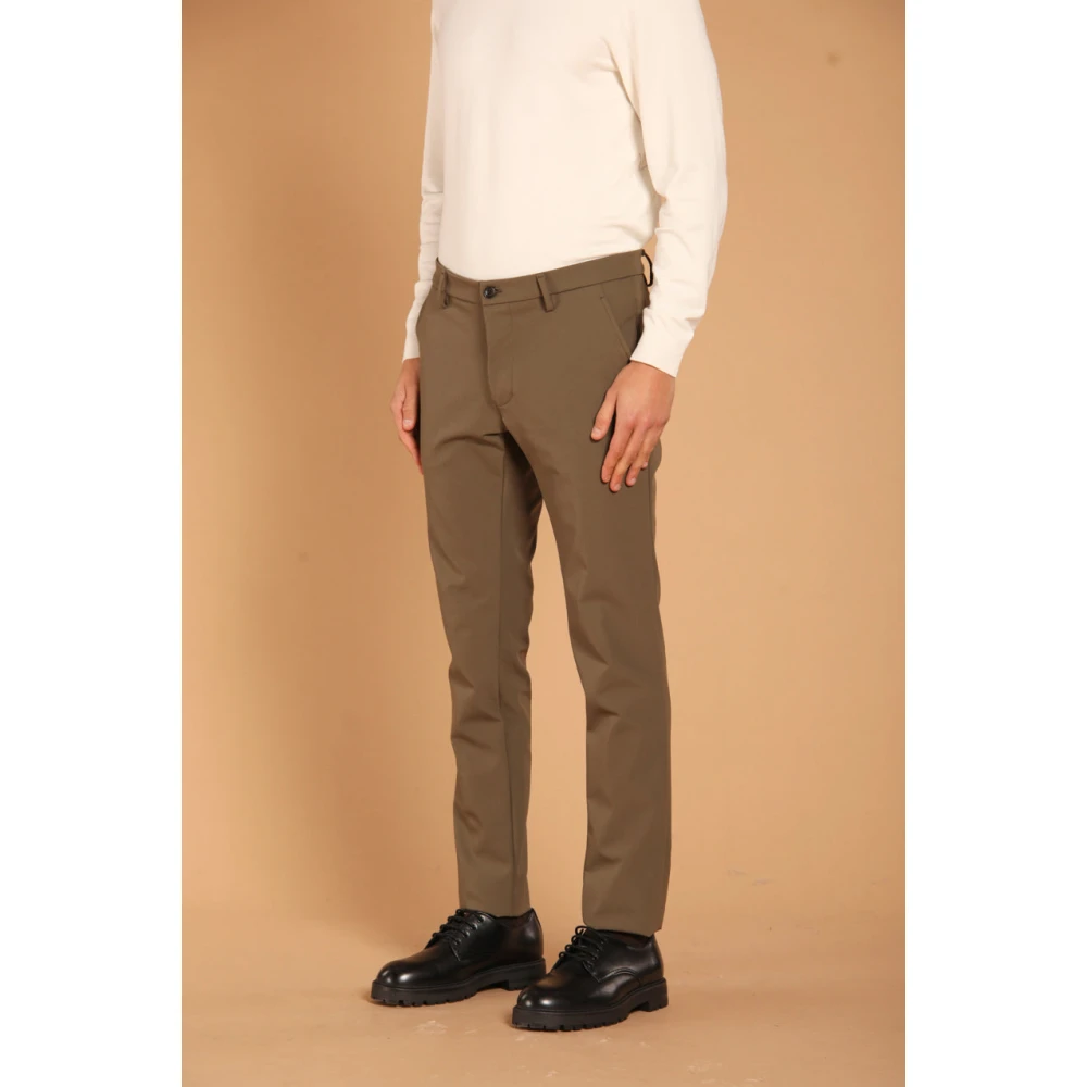 Mason's Slim Fit Beige Chino Broek Brown Heren