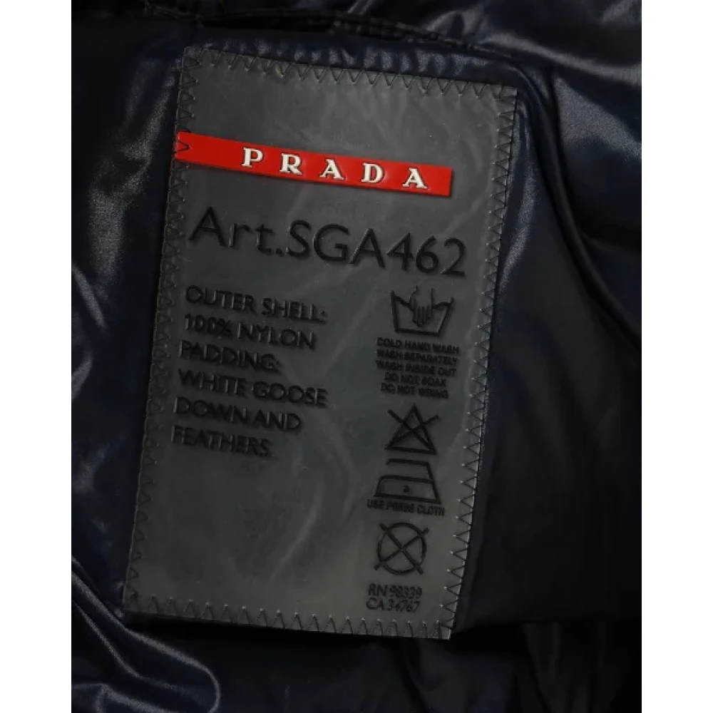 Prada Vintage Pre-owned Polyester outerwear Blue Heren