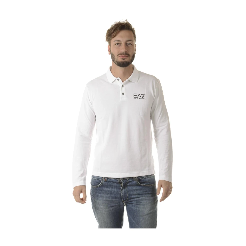 Emporio Armani EA7 Klassieke Polo Shirt voor Mannen White Heren