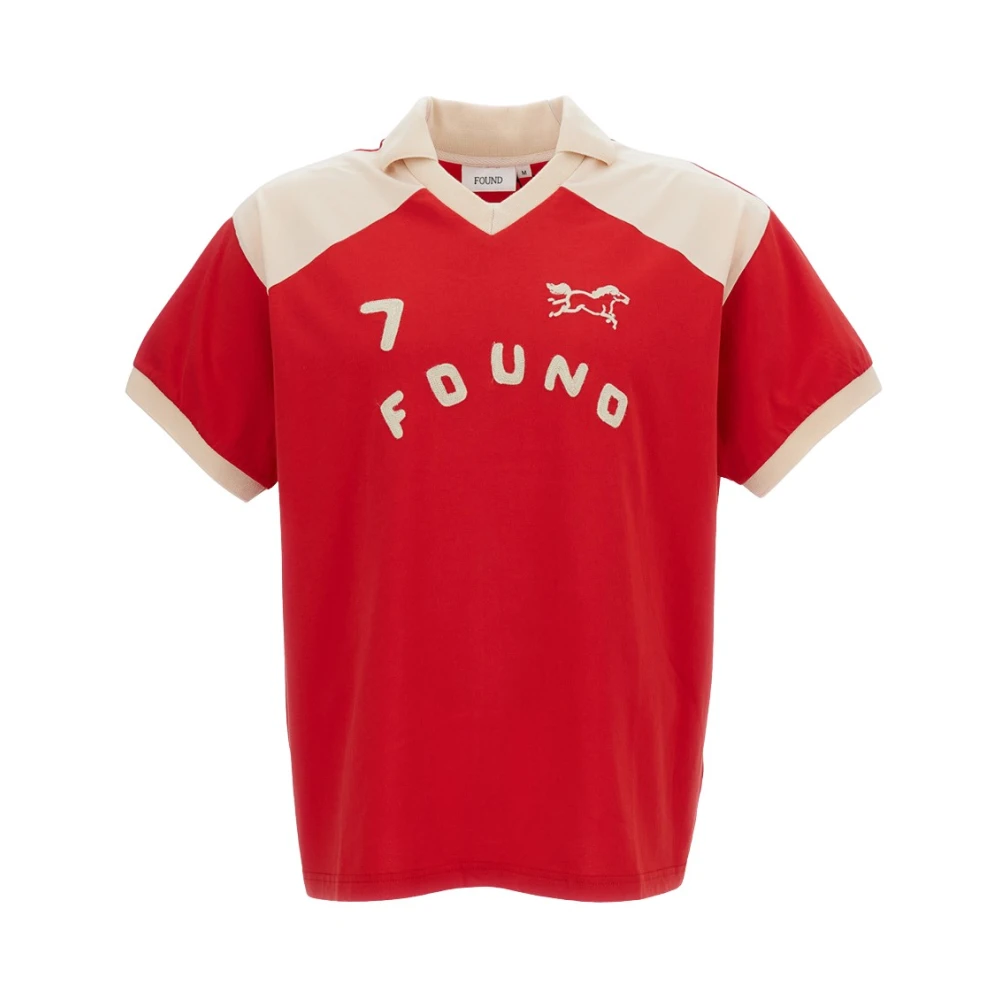 Found Hombre Rojo Camisetas, Talla: L