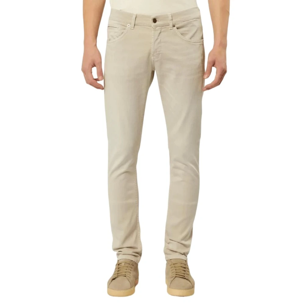 Dondup Men's Gray Slim-Fit Trousers, W36, Slim-Fit Trousers